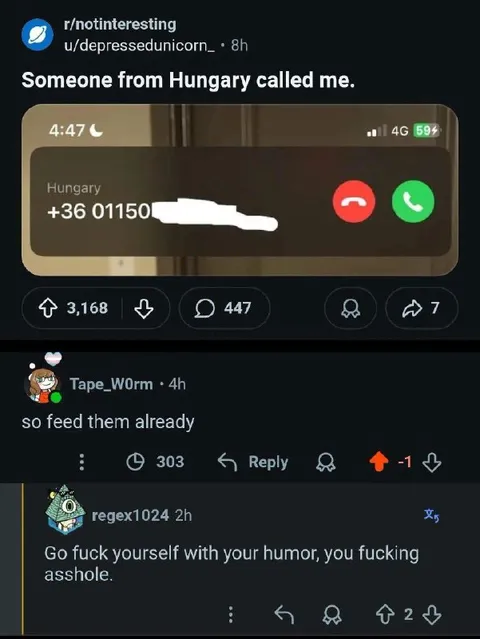 Someone From Hungary Called