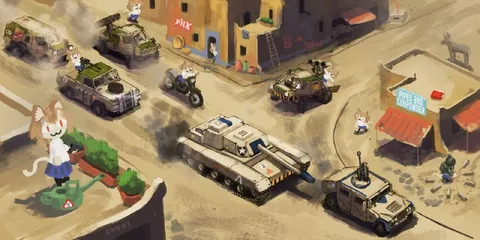 Cats Driving Armored Vehicles