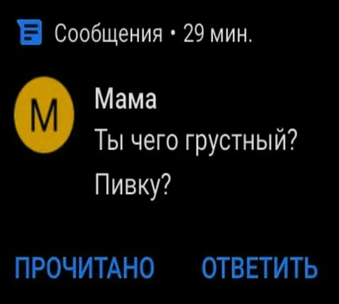Мама предлагает пивку