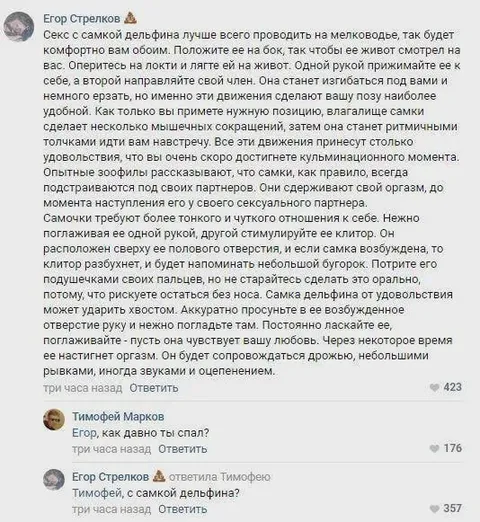 Секс с самкой дельфина