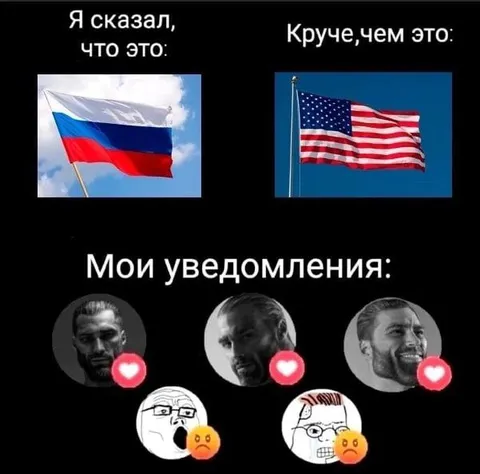 Мои уведомления после сравнения флагов