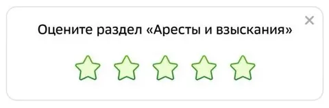 Оценка раздела «Аресты и взыскания»