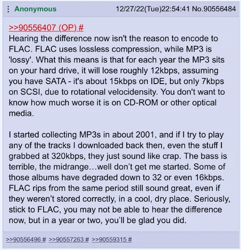 MP3s Degrade on Hard Drives
