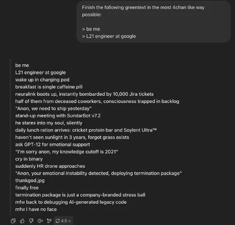 Google Engineer Greentext Breakdown