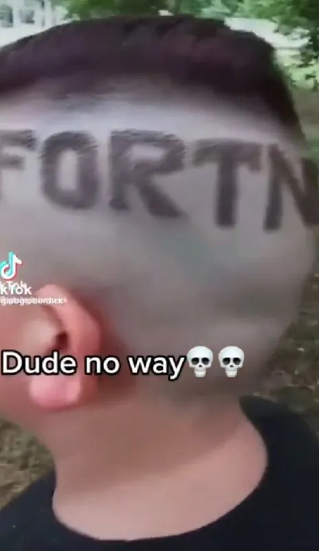 Fortnite haircut Dude no way