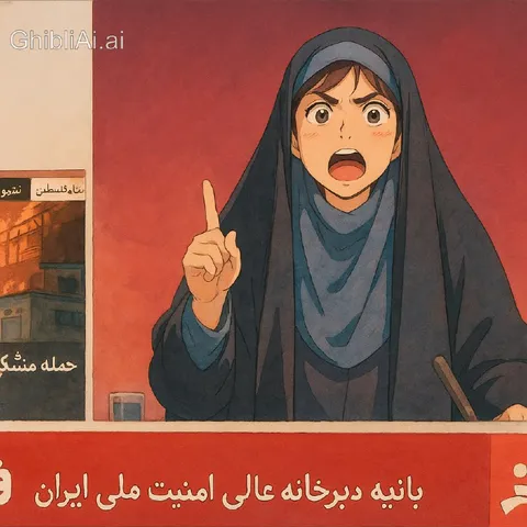 زن محجبه در حال اعتراض