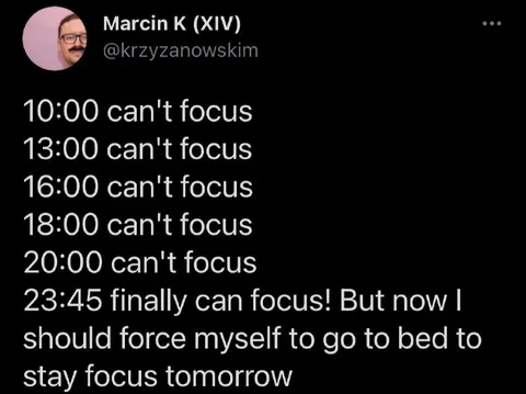 Finally Can Focus at Midnight