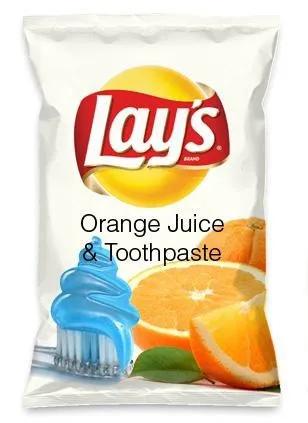 Orange Juice and Toothpaste Chips