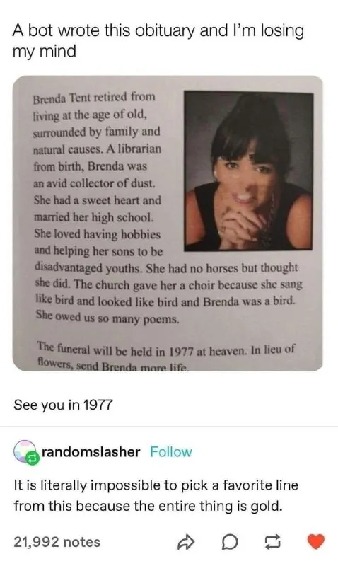 AI-Written Obituary Gone Wrong