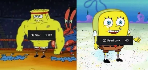 Buff SpongeBob vs Normal SpongeBob