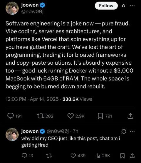 Software Engineering Is a Joke Now