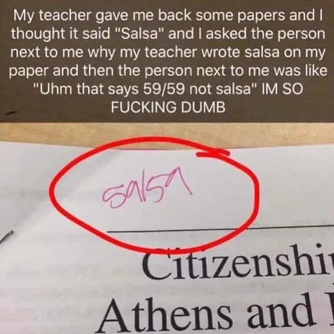 Teacher Writes Salsa on Paper