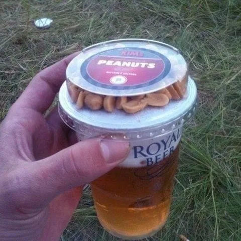 Peanuts with Royal Beer