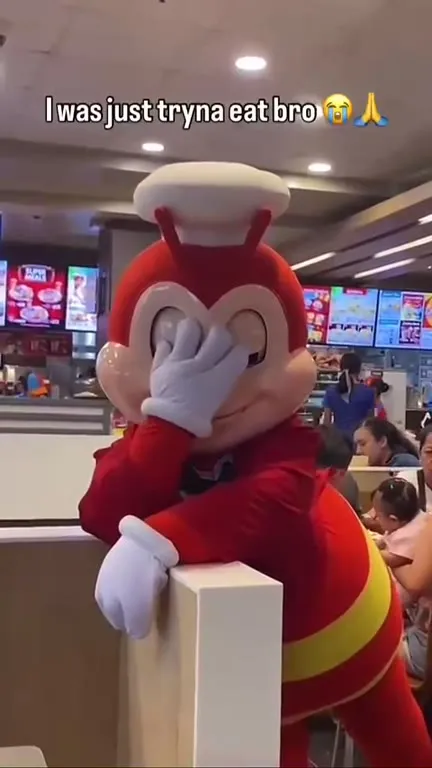 Jollibee just trying to eat