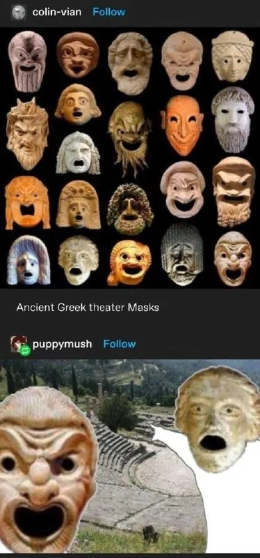 Ancient Greek Theater Masks
