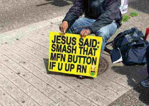 Jesus Said Smash That Button
