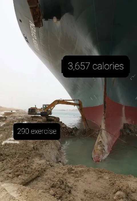 Ship Stuck Burning Calories