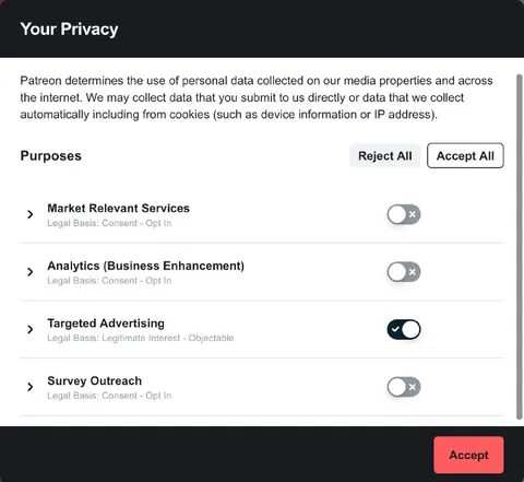 Legitimate Interest for Targeted Ads