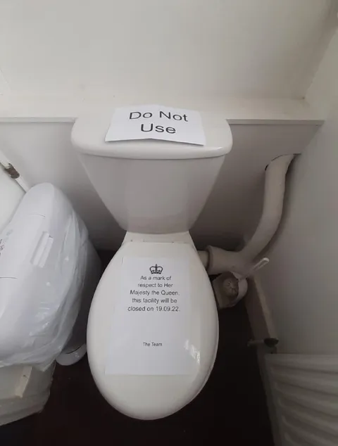 Toilet Closed for the Queen
