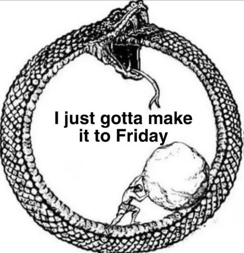Snake Eating Its Tail Until Friday