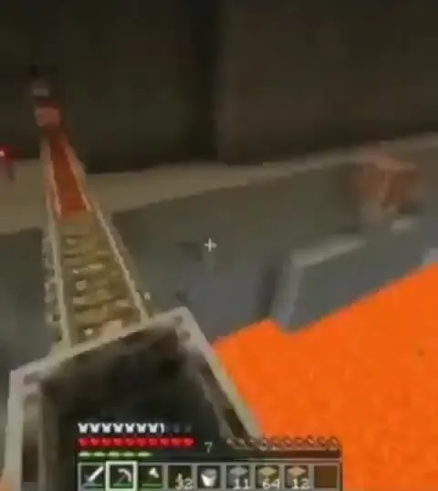 Minecart Falls Into Lava