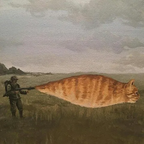 Охотник на гигантском коте
