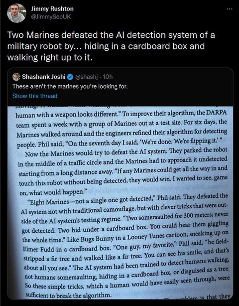Marines Outsmart AI With Cardboard Box