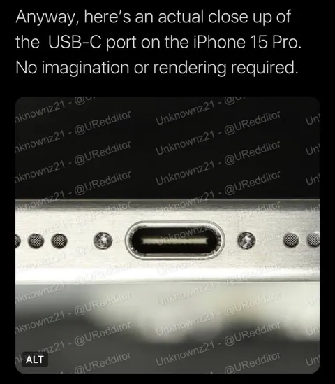 Actual iPhone USB-C Port Close-Up