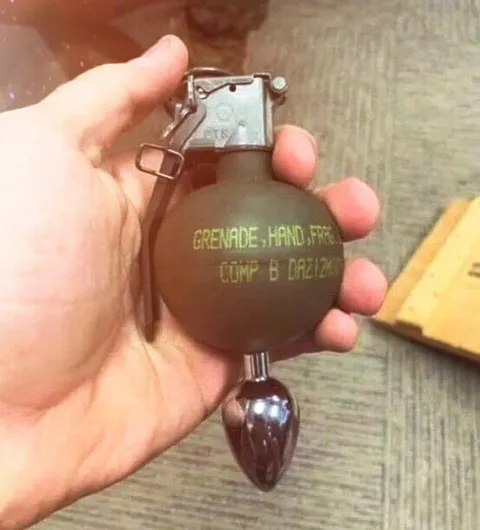 Grenade-Shaped Butt Plug