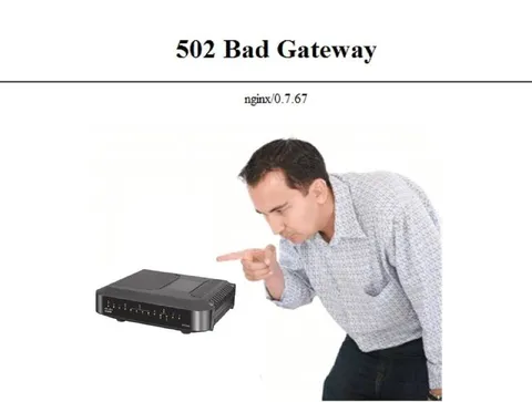 502 Bad Gateway Router