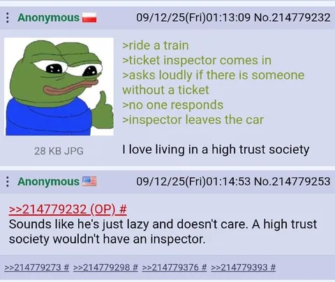 High Trust Society Train Ride