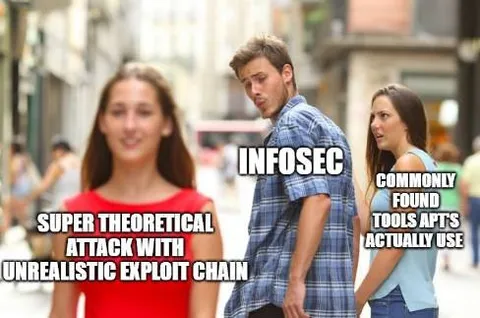 Infosec Theoretical Attack Distracted Boyfriend