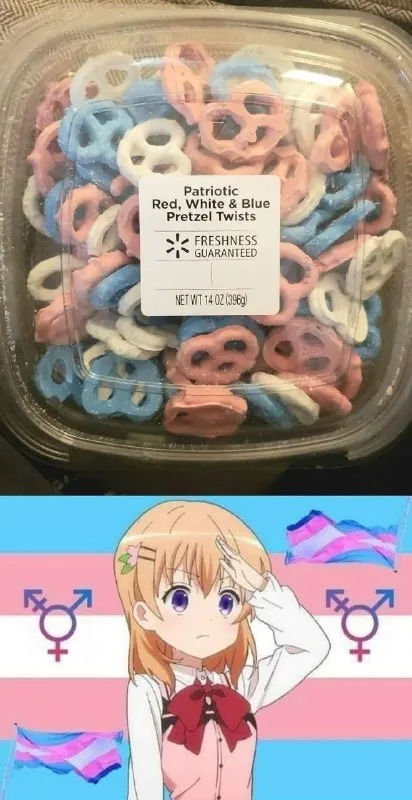 Patriotic Pretzels Meet Trans Pride
