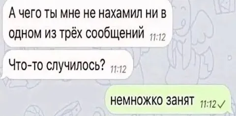 Немножко занят хамить