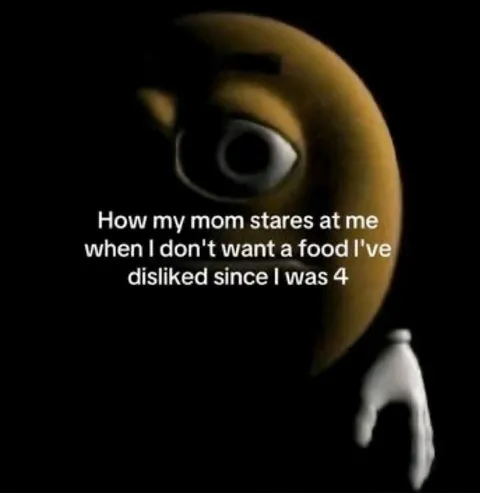 Mom Stares at Disliked Food