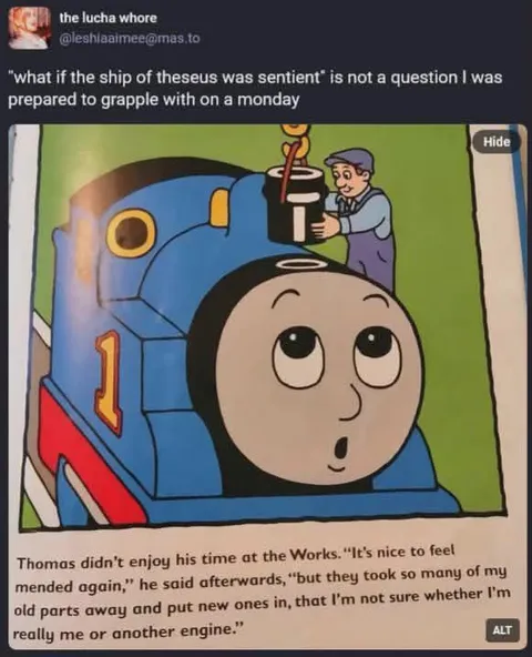 Sentient Ship of Theseus Thomas