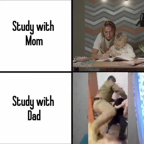 Studying With Mom vs Dad
