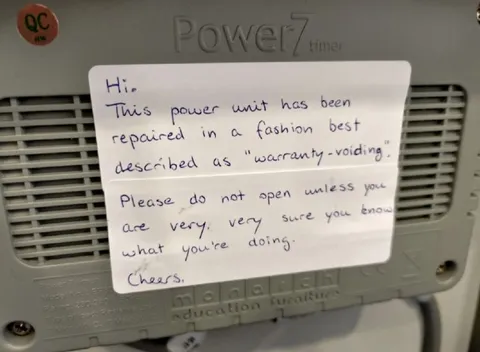 Warranty-Voiding Repair Warning