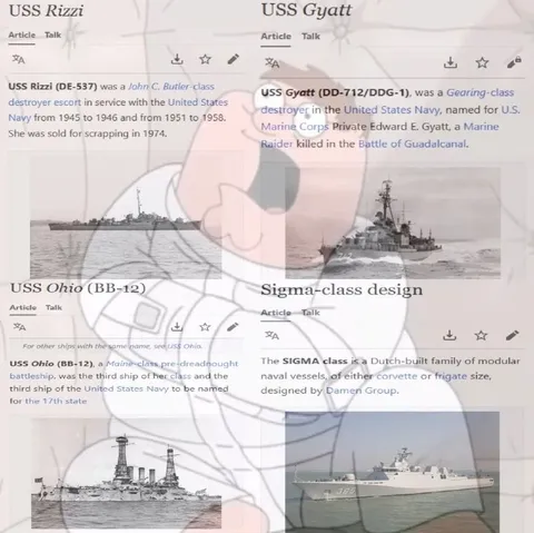 USS Rizzi, Gyatt, Ohio and Sigma