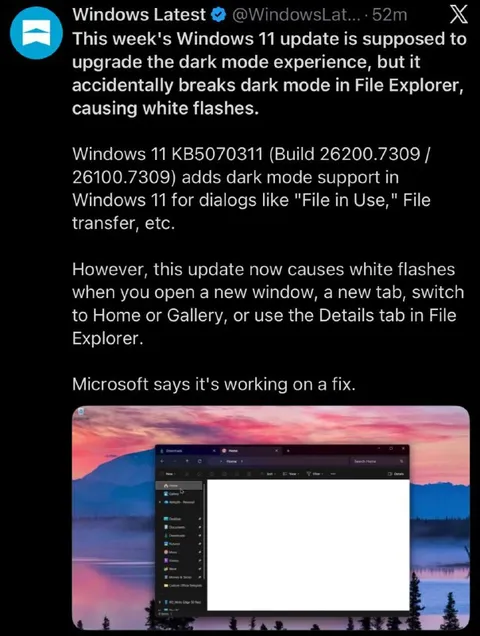 Windows 11 Dark Mode White Flashes