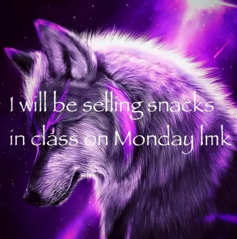 Wolf Selling Snacks on Monday