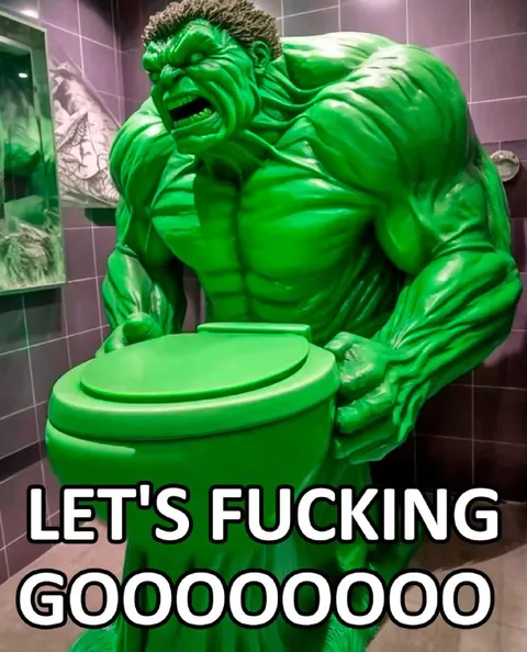 Hulk On The Toilet
