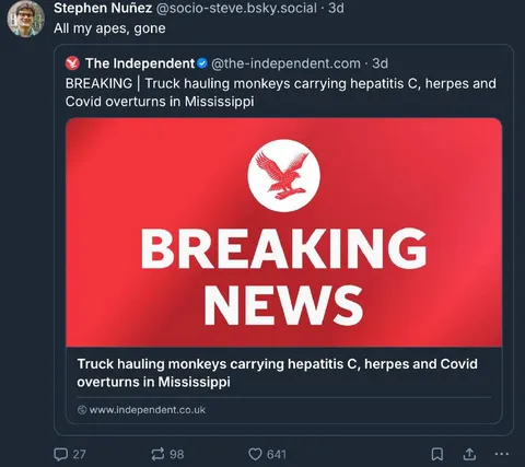 All My Apes Gone Breaking News