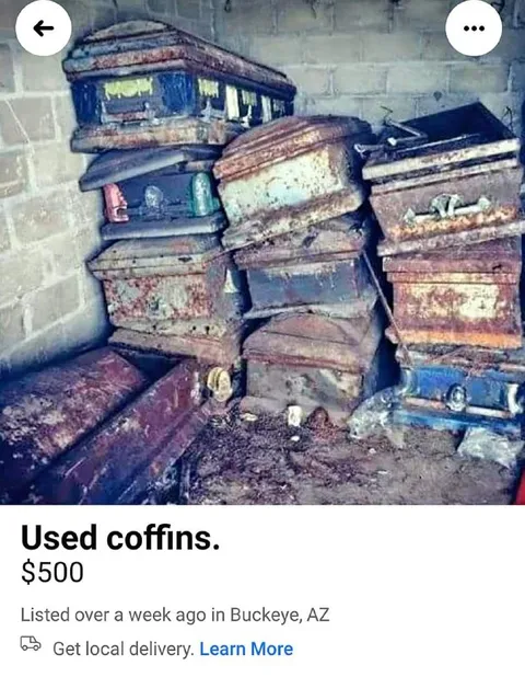 Used Coffins for $500