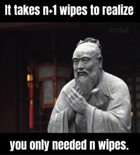 Confucius Realizes He Needed N Wipes