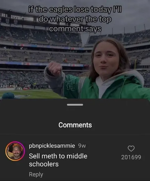 Eagles Lose Top Comment Challenge