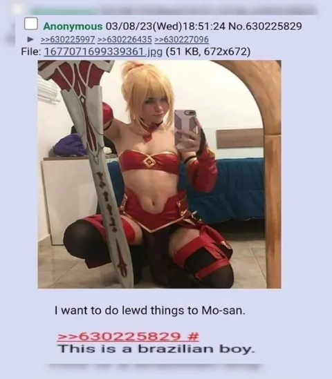 Brazilian Boy Cosplay Surprise
