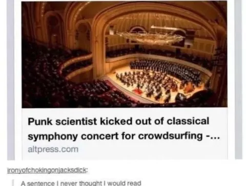Punk Scientist Crowd-Surfing at Concert