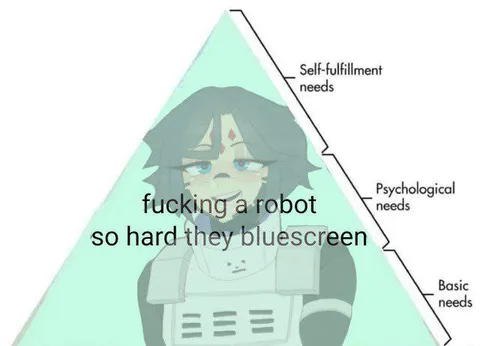 Robot Bluescreen Maslow Pyramid