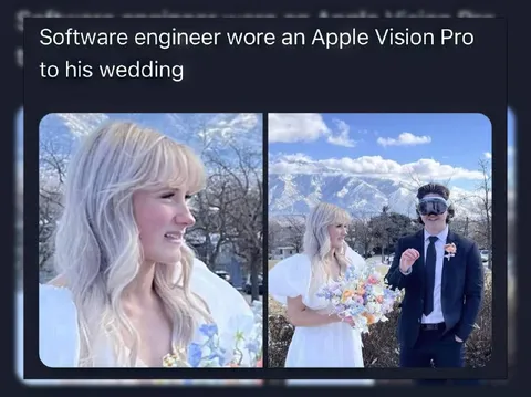 Apple Vision Pro Wedding